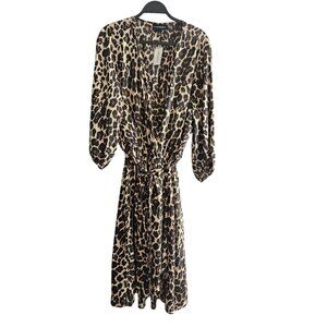 Lane Bryant Long Sleeve Cheetah Print Dress